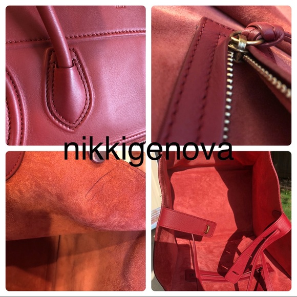 Last Chance!! Celine Medium Luggage Phantom Red - Picture 5 of 8